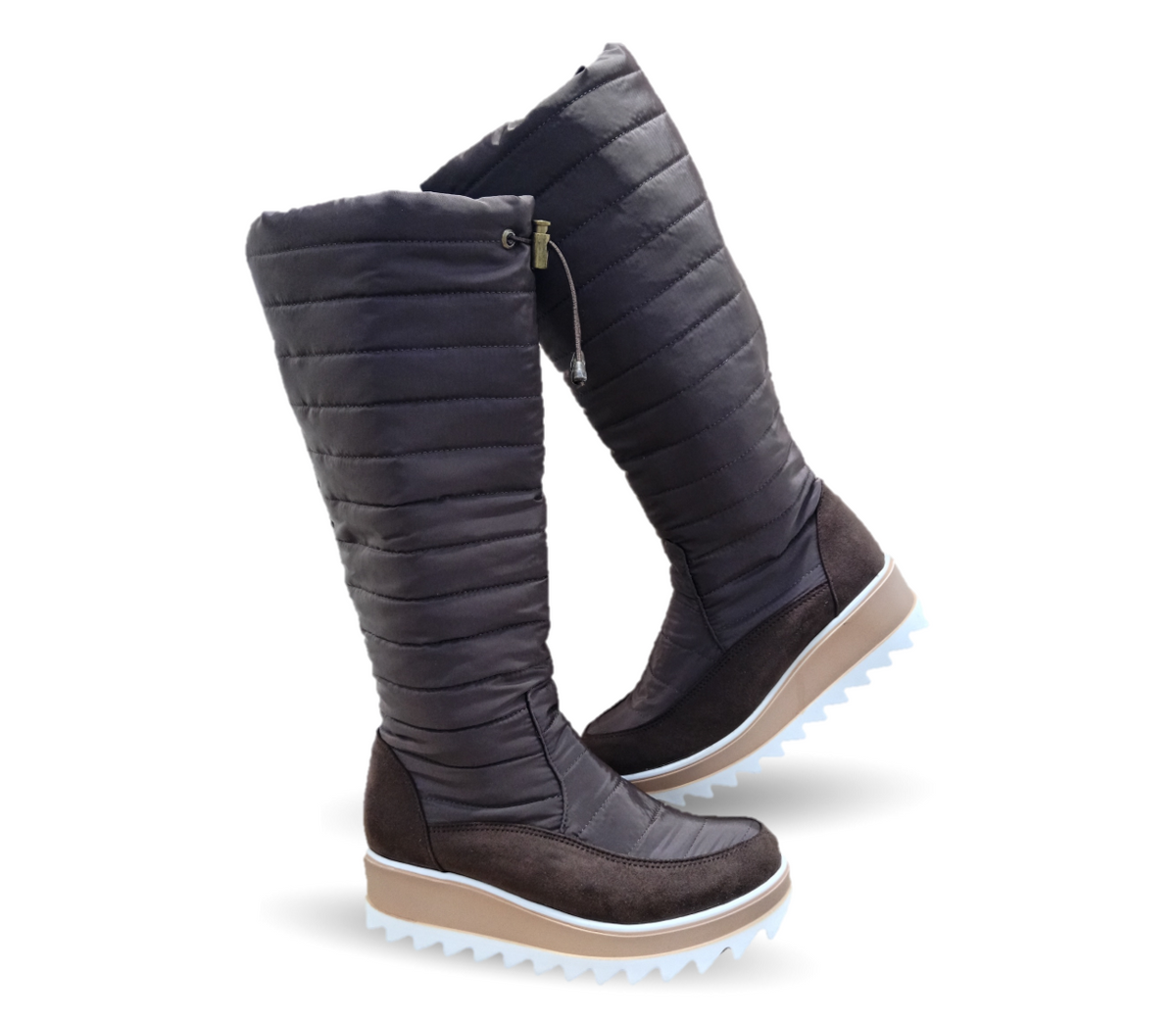 Bota Casual con cierre interno Itzel 310 Microfibra Café para mujer
