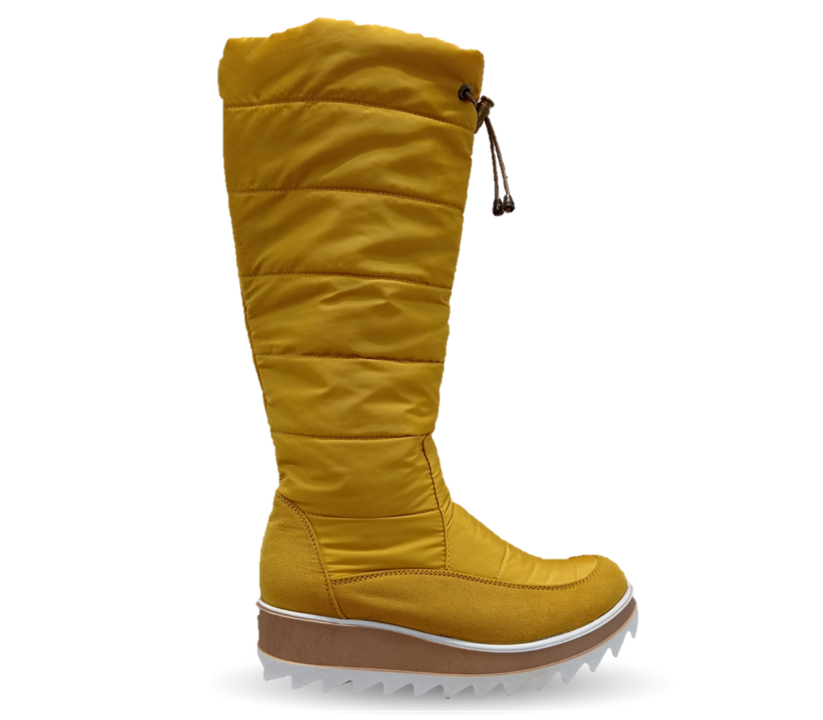 Bota Casual con cierre interno Itzel 310 Microfibra Mostaza para mujer