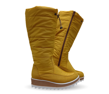 Bota Casual con cierre interno Itzel 310 Microfibra Mostaza para mujer