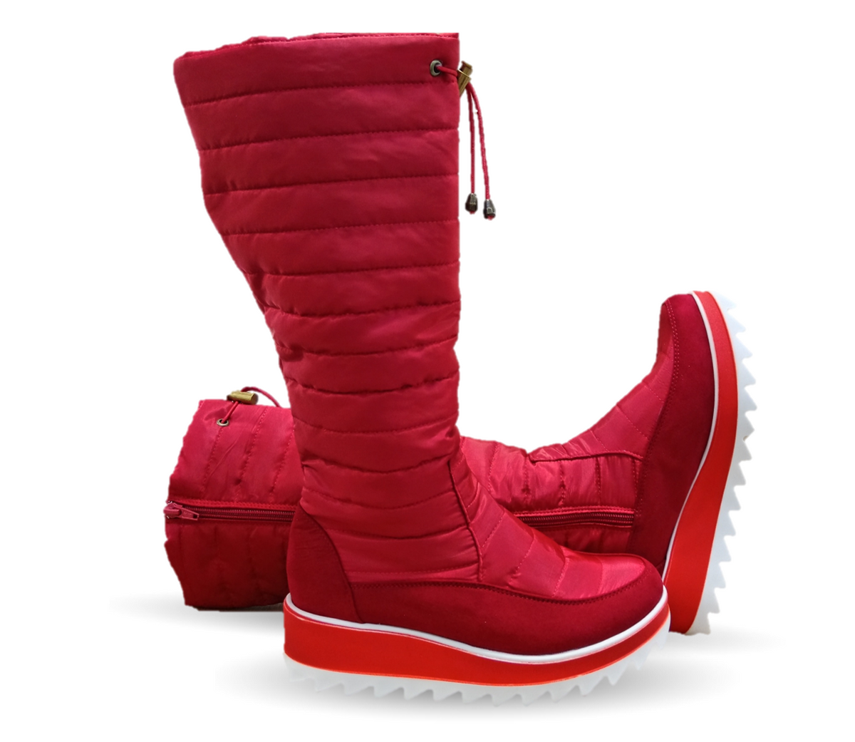 Bota Casual con cierre interno Itzel 310 Microfibra Rojo para mujer