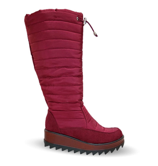 Bota Casual con cierre interno Itzel 310 Microfibra Vino para mujer