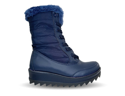 Bota Casual con cierre interno Itzel 360 Microfibra Marino para mujer
