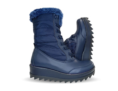 Bota Casual con cierre interno Itzel 360 Microfibra Marino para mujer