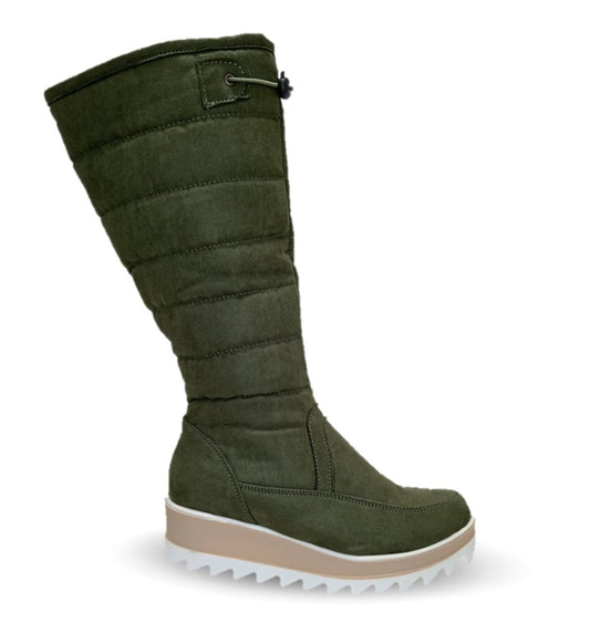 Bota Casual con cierre interno Itzel 380 Microfibra Verde para mujer