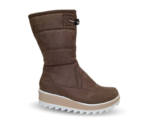 Bota Casual con cierre interno Itzel 385 Microfibra Topo para mujer