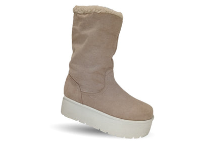 Bota Casual con plataforma Itzel 395 Beige para mujer