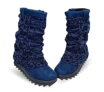 Bota Casual con cierre interno Itzel 410 Azul Marino para mujer