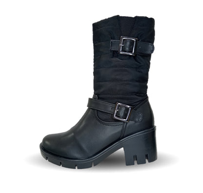Bota Casual con cierre interno tacón mediano Itzel 871 Negro para mujer