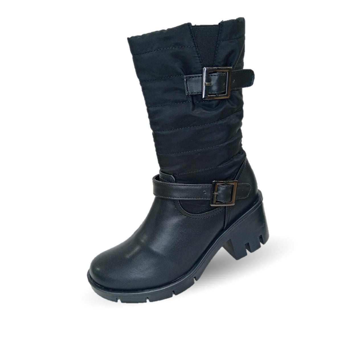 Bota Casual con cierre interno tacón mediano Itzel 871 Negro para mujer