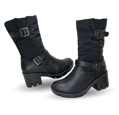 Bota Casual con cierre interno tacón mediano Itzel 871 Negro para mujer