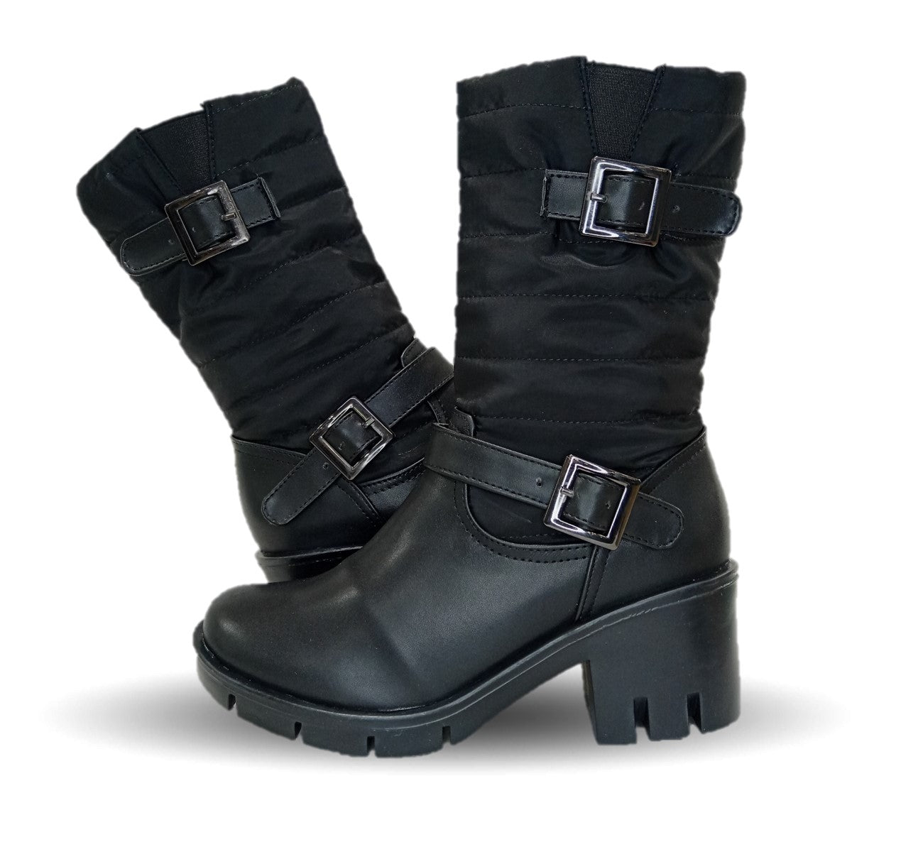 Bota Casual con cierre interno tacón mediano Itzel 871 Negro para mujer