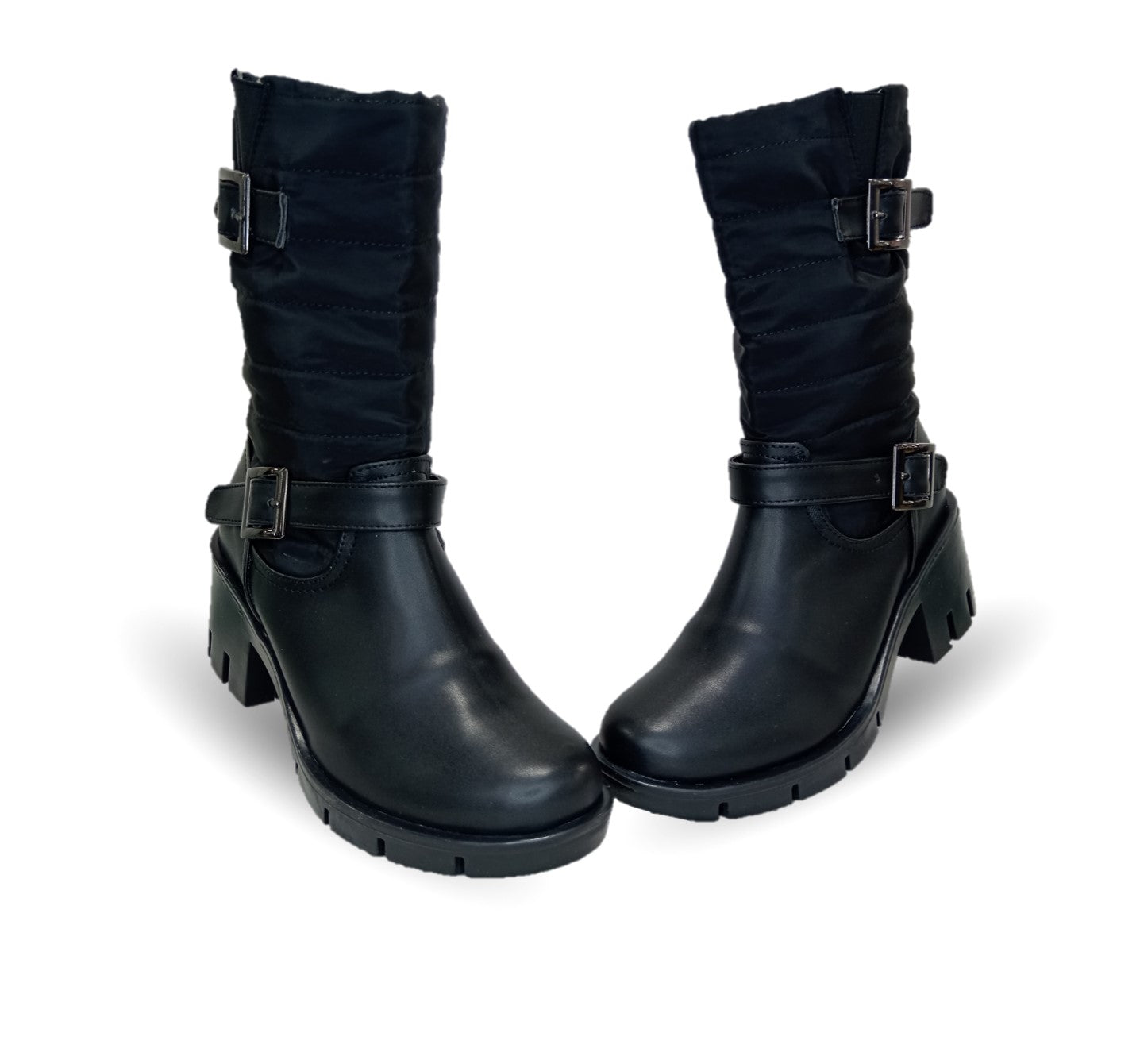 Bota Casual con cierre interno tacón mediano Itzel 871 Negro para mujer