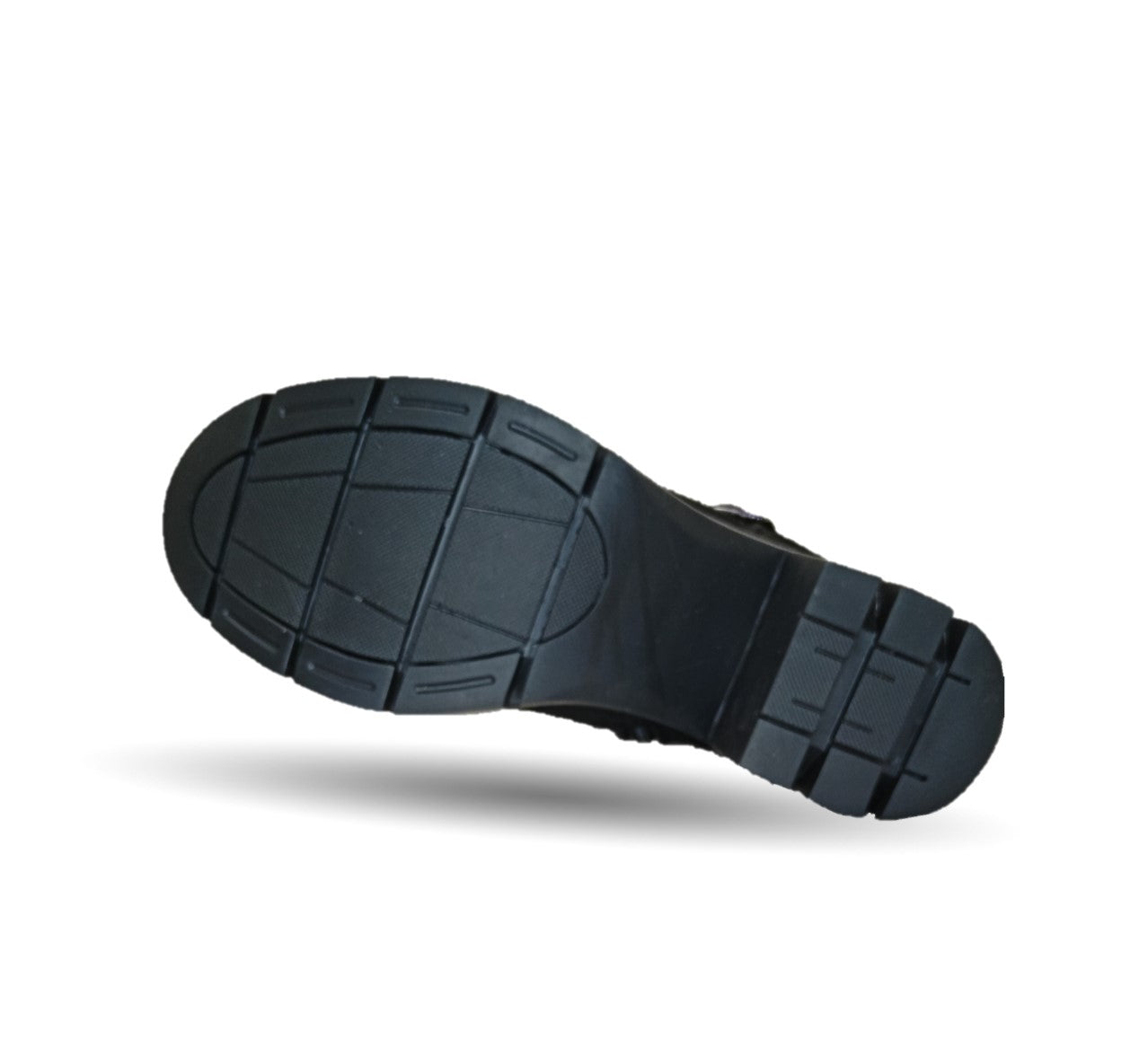 Bota Casual con cierre interno tacón mediano Itzel 872 Buck Negro para mujer