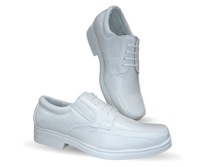 Zapato de Confort y Servicio de Piel Jack Newman 525 Blanco para hombre