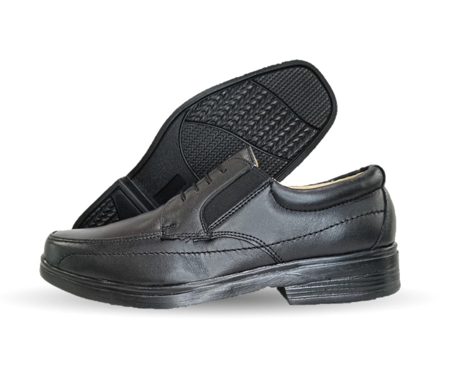 Zapato de Confort y Servicio de Piel Jack Newman 525 Negro para hombre