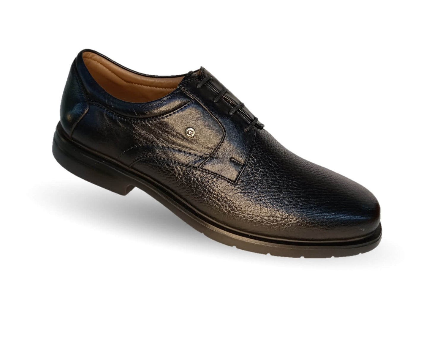 Zapato de Confort de piel de venado Jarking 1100 Negro para hombre