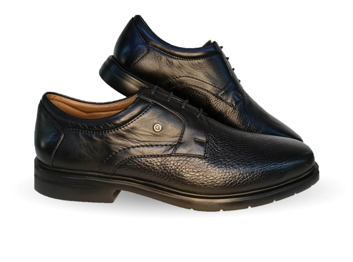 Zapato de Confort de piel de venado Jarking 1100 Negro para hombre