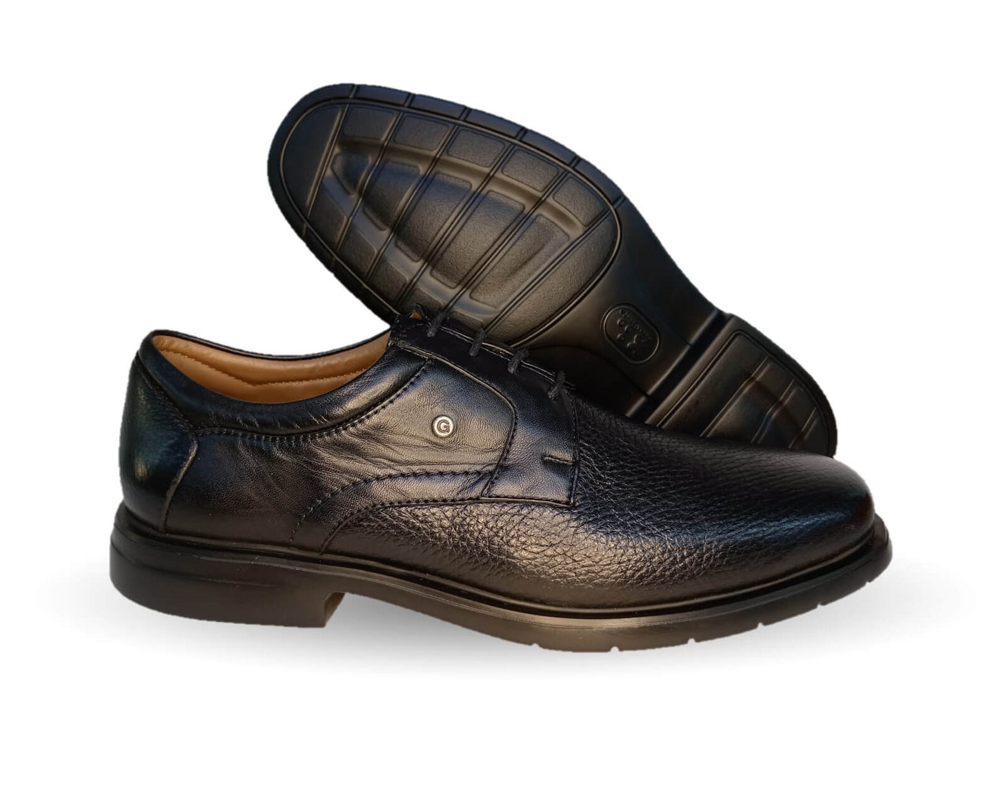 Zapato de Confort de piel de venado Jarking 1100 Negro para hombre