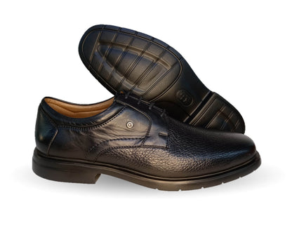 Zapato de Confort de piel de venado Jarking 1100 Negro para hombre