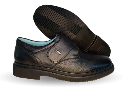 Zapato de Confort de piel de venado Jarking 1813 Negro para hombre