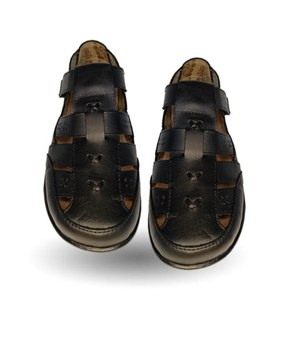 Sandalia de Confort de piel de ternera Jarking 215 Negro para mujer