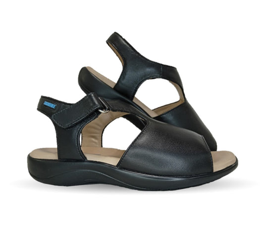 Sandalia de Confort de piel bovino Jarking 30000 Negro para mujer