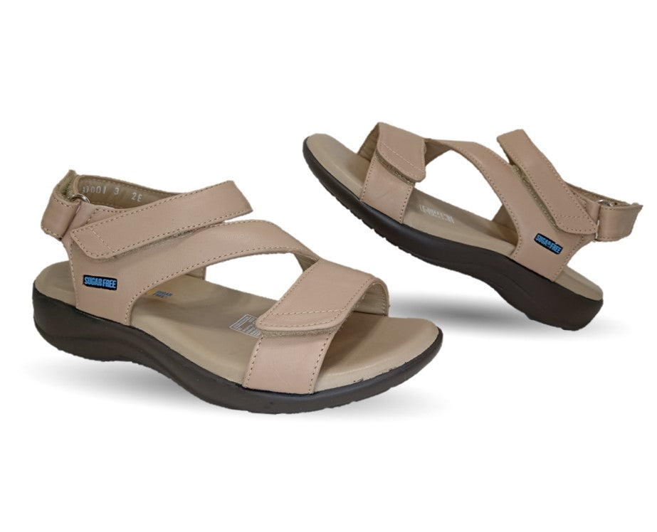 Sandalia de Confort de piel bovino Jarking 30001 Avellana para mujer