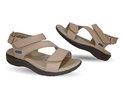 Sandalia de Confort de piel bovino Jarking 30001 Avellana para mujer