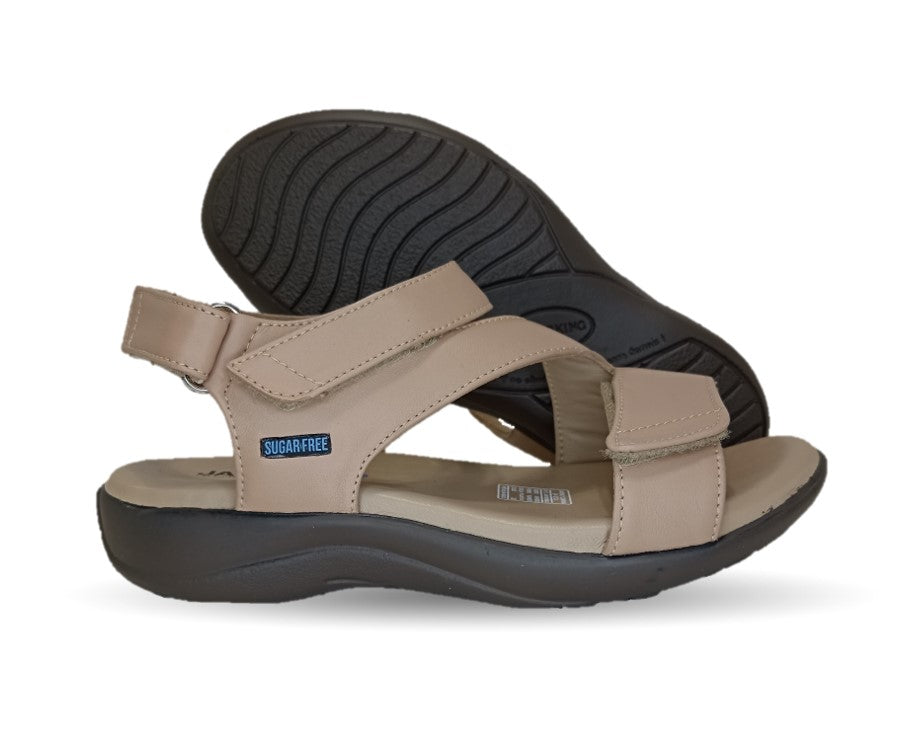 Sandalia de Confort de piel bovino Jarking 30001 Avellana para mujer