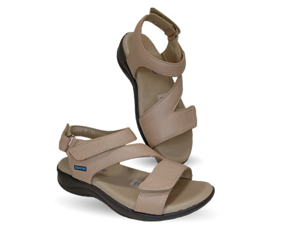 Sandalia de Confort de piel bovino Jarking 30001 Avellana para mujer