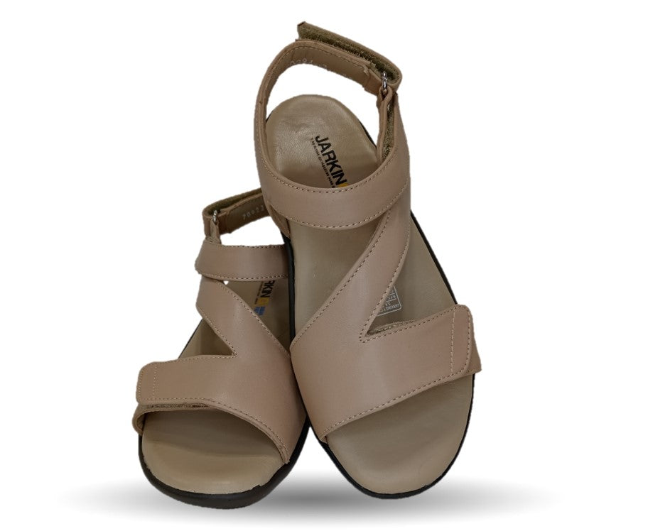 Sandalia de Confort de piel bovino Jarking 30001 Avellana para mujer