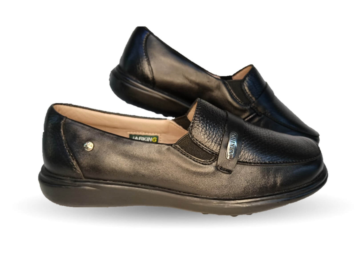 Zapato de Confort de piel de venado Jarking 576 Negro para mujer