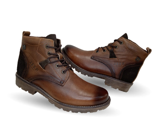Bota Casual de piel Jeep 10156 Bronce para hombre