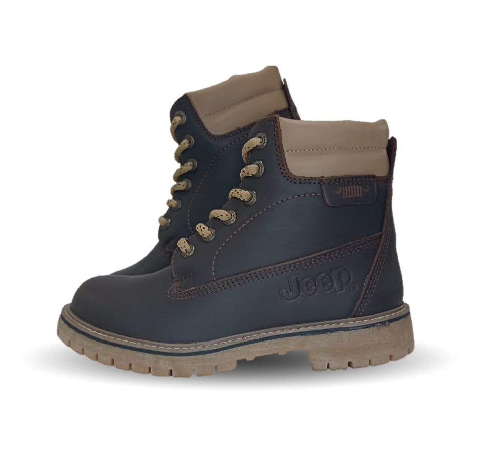 Botas Industriales y Casuales de piel con casco de acero Jeep 10750 Crazy Café para mujer