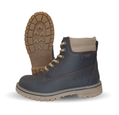 Botas Industriales y Casuales de piel con casco de acero Jeep 10750 Crazy Café para mujer