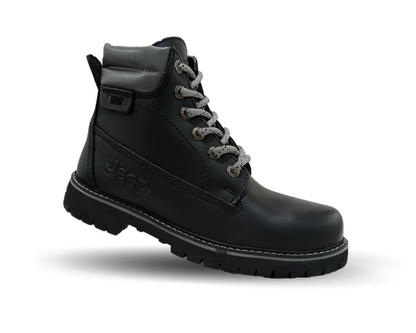 Botas Industriales y Casuales de piel con casco de acero Jeep 10750 Negro para mujer