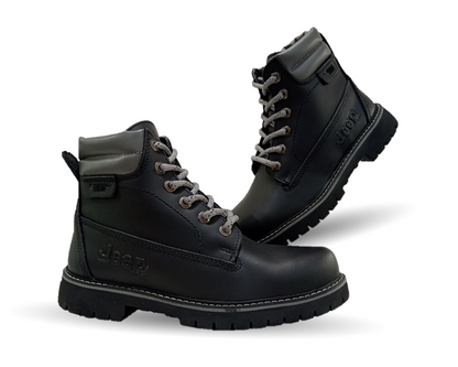 Botas Industriales y Casuales de piel con casco de acero Jeep 10750 Negro para mujer