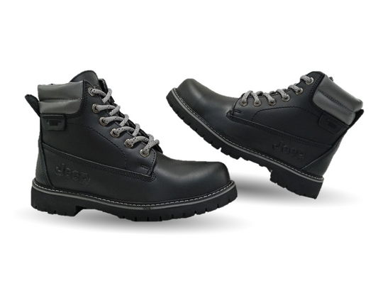 Botas Industriales y Casuales de piel con casco de acero Jeep 10750 Negro para mujer