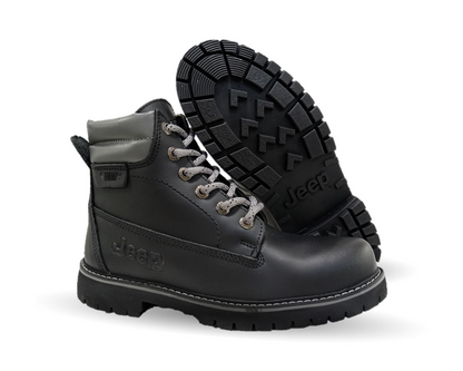 Botas Industriales y Casuales de piel con casco de acero Jeep 10750 Negro para mujer