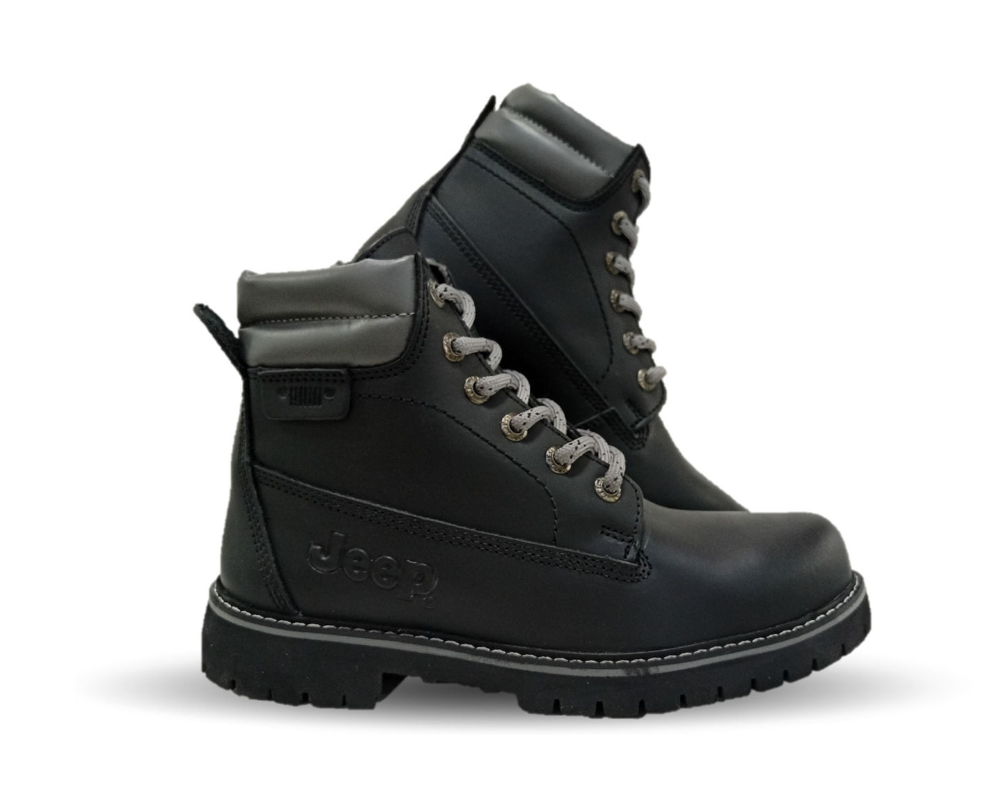 Botas Industriales y Casuales de piel con casco de acero Jeep 10750 Negro para mujer