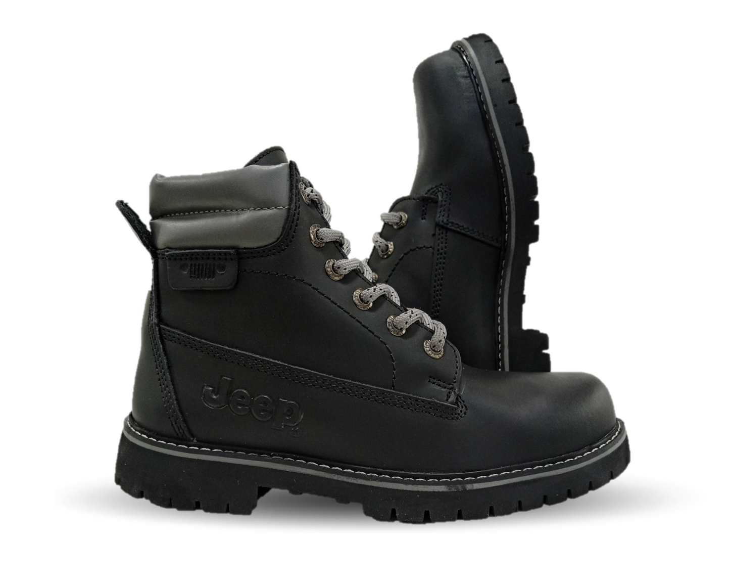 Botas Industriales y Casuales de piel con casco de acero Jeep 10750 Negro para mujer