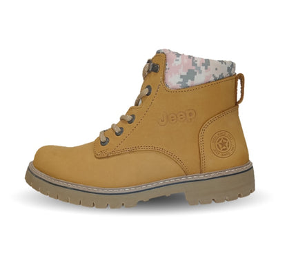 Botas Industriales y Casuales de piel con casco de acero Jeep 10754 Nobuck Miel para mujer