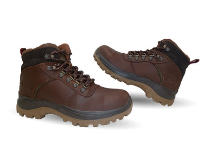 Botas Industriales y Casuales de piel con casco de acero Jeep 18000 Crazy Bronce para hombre