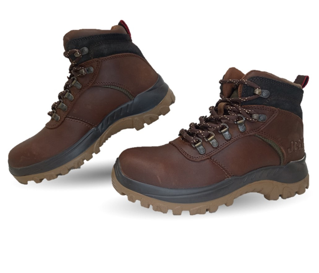Botas Industriales y Casuales de piel con casco de acero Jeep 18000 Crazy Bronce para hombre