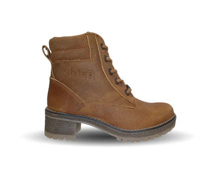 Bota Casual de piel con tacón Jeep 19052 Miel para mujer