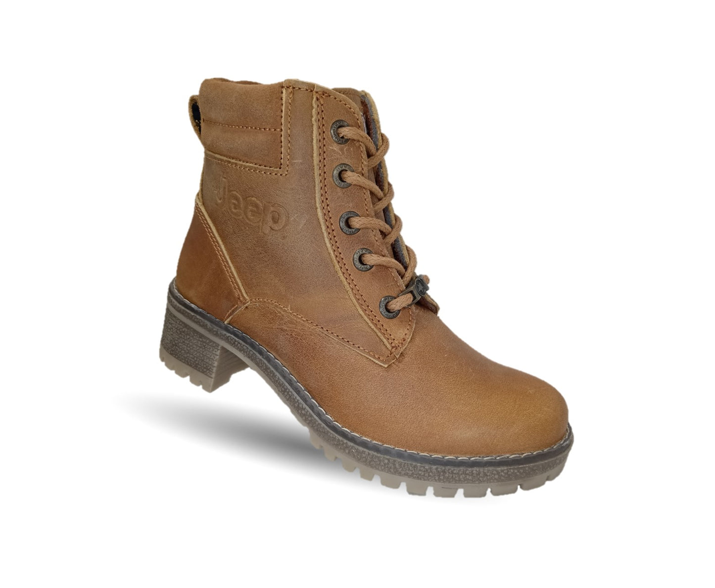 Bota Casual de piel con tacón Jeep 19052 Miel para mujer
