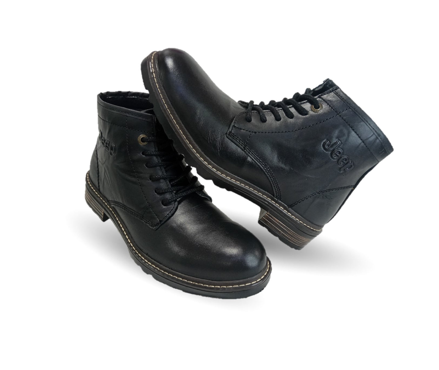 Botas Casuales de piel Jeep 20100 Negro para hombre