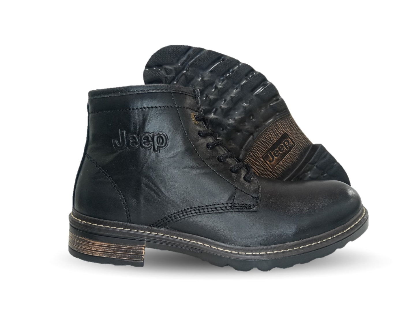 Botas Casuales de piel Jeep 20100 Negro para hombre