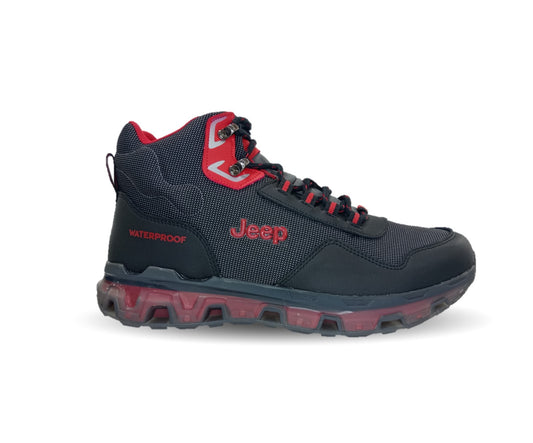 Tenis tipo Bota Outroad con Waterproof Jeep 50000 Negro/Rojo para hombre