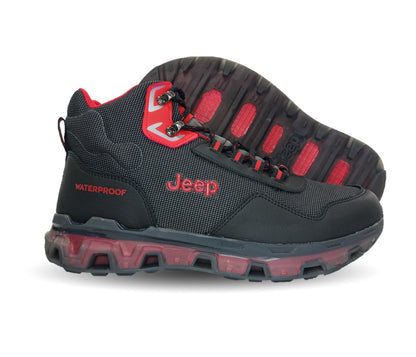 Tenis tipo Bota Outroad con Waterproof Jeep 50000 Negro/Rojo para hombre